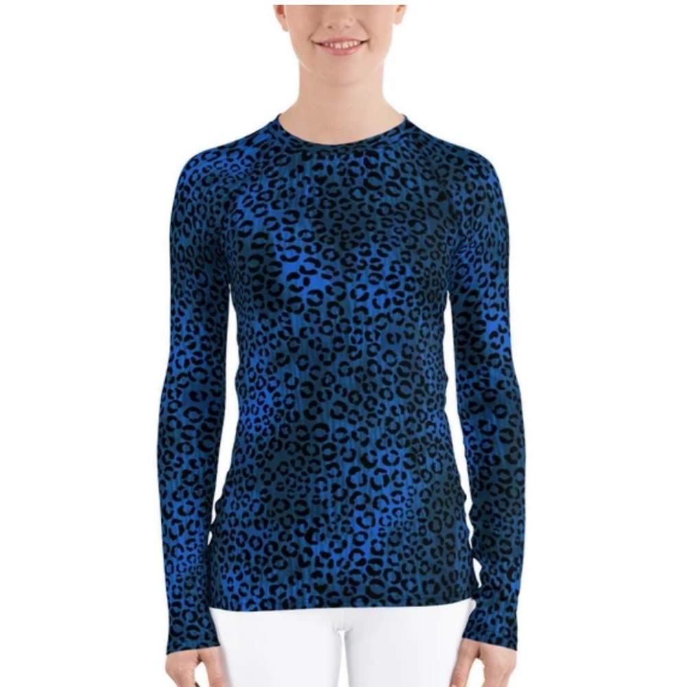 Leopard Print Cashmere Sweater, Size S - image 1